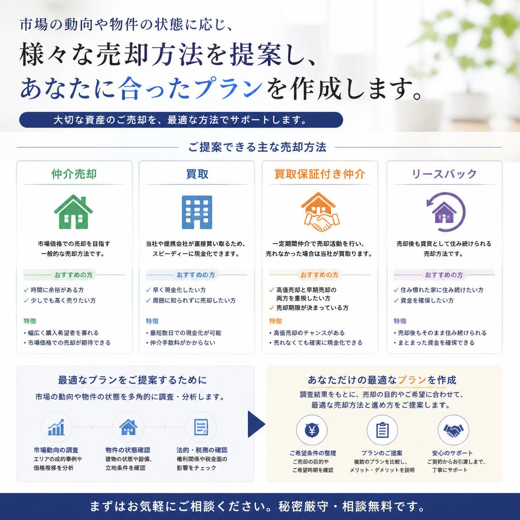 柔軟な売却プランを提案
