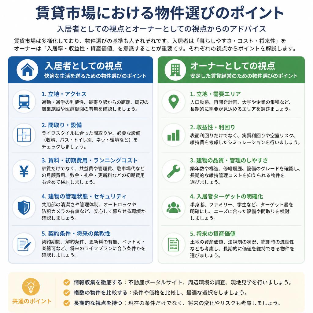 賃貸物件の選び方