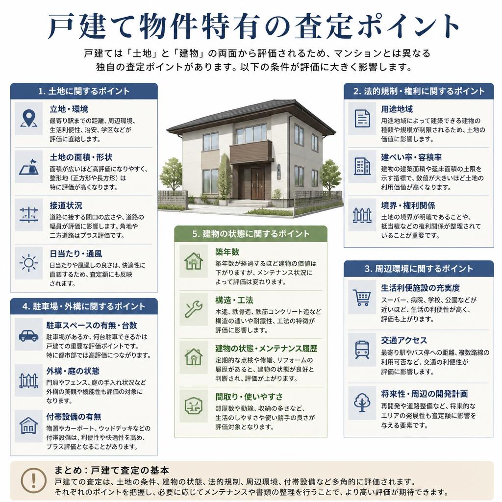 戸建て物件の査定ポイント