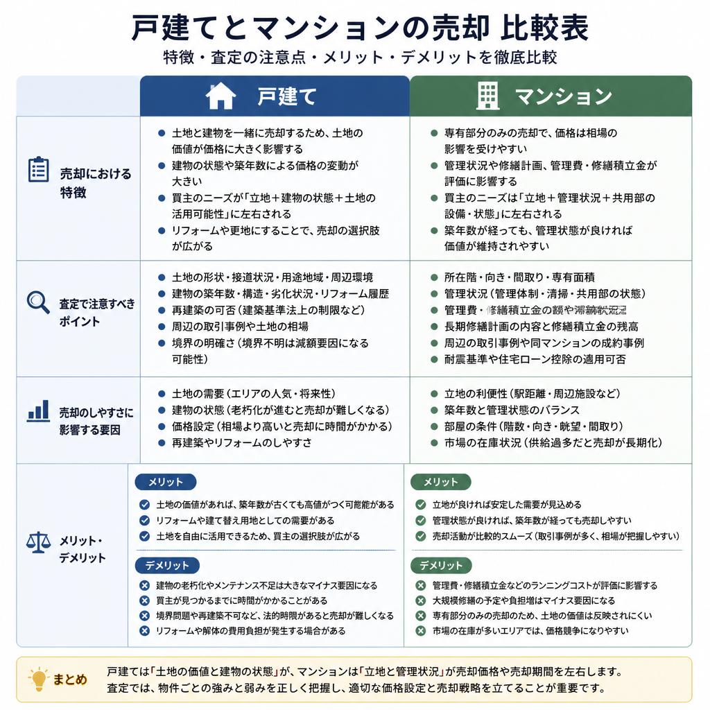 戸建てとマンションの違い