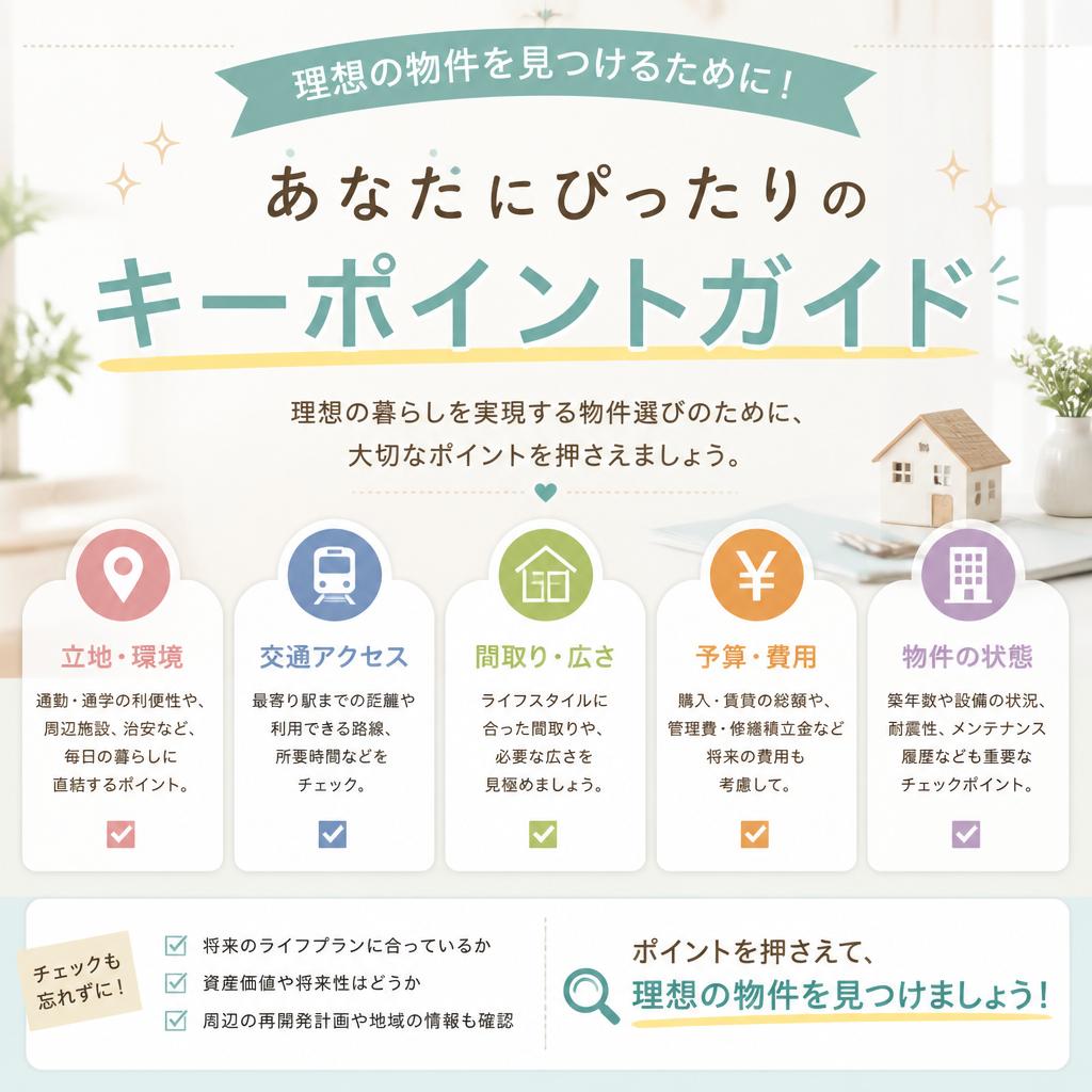 理想の物件を見つけるために！あなたにぴったりのキーポイントガイド