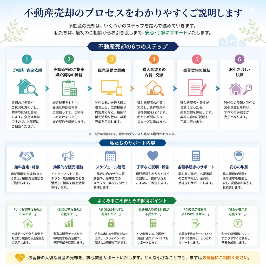 売却サポートの流れ