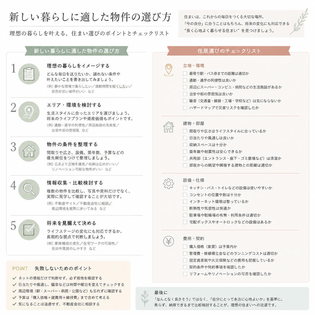 理想の住居選びのポイント