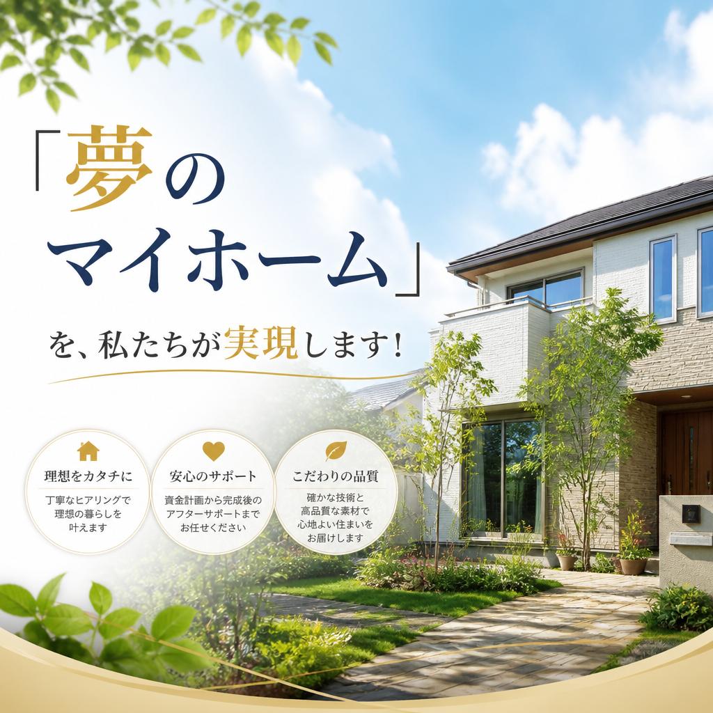 「夢のマイホーム」を、私たちが実現します！