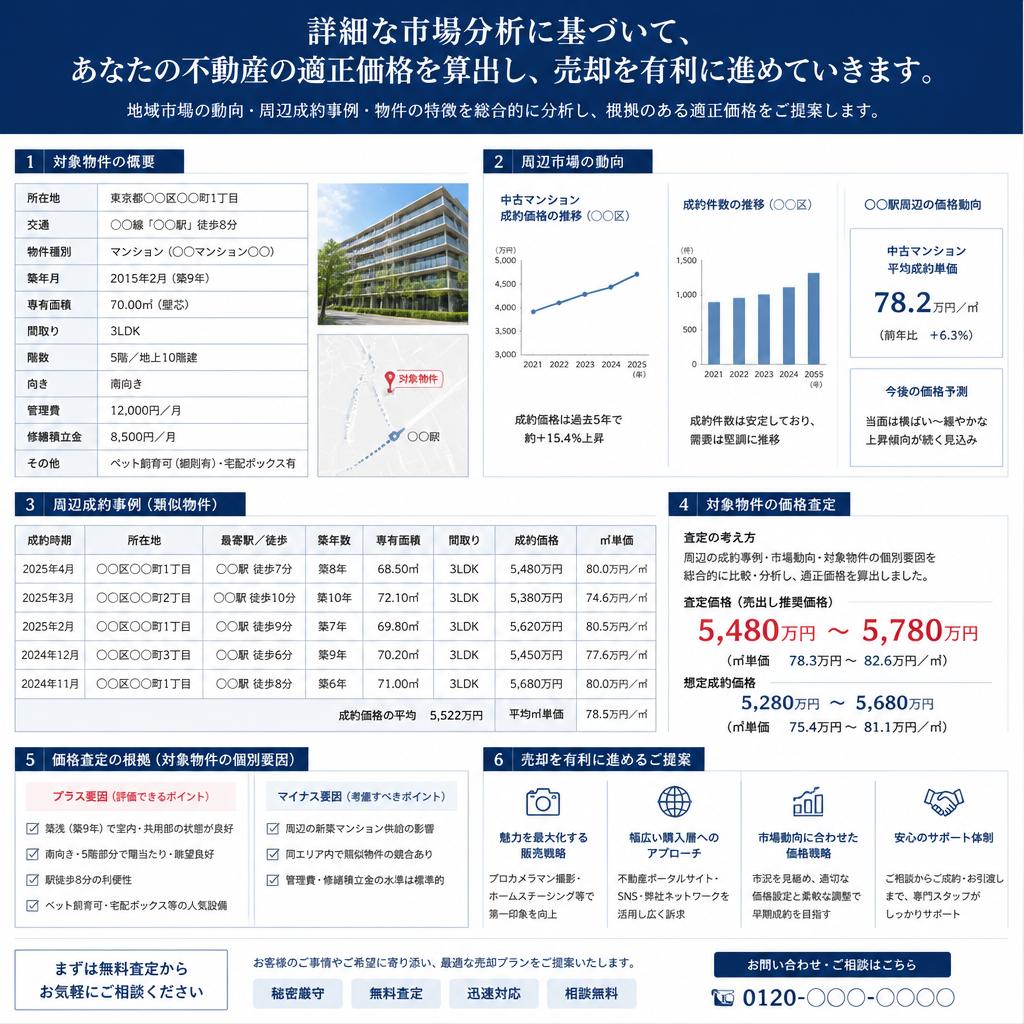 市場分析に基づく適正価格の提案