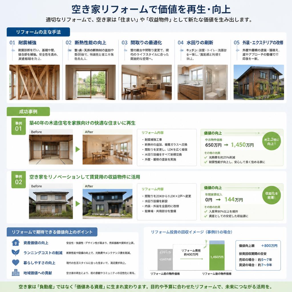 リフォームで価値を引き上げる方法