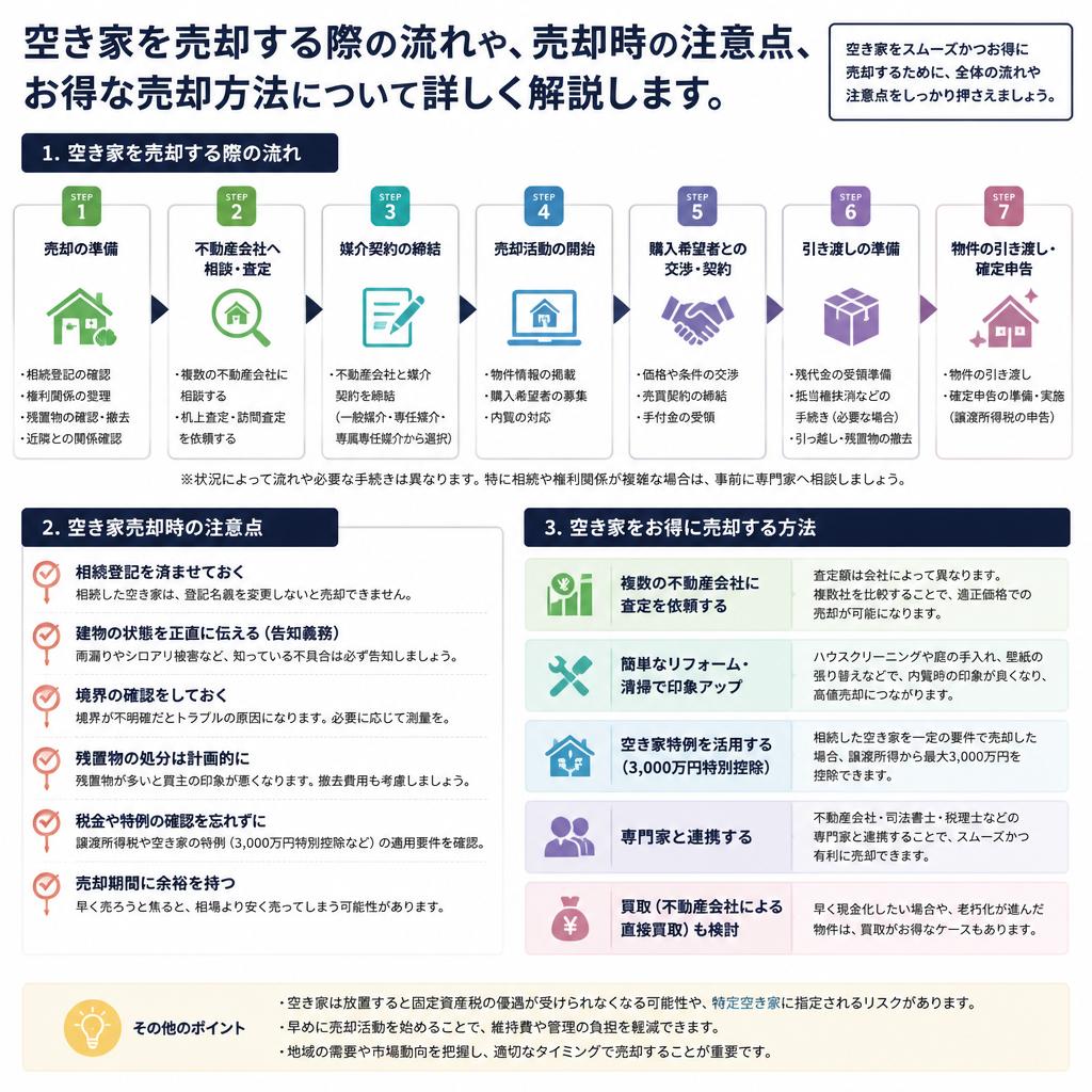 空き家売却の流れとポイント