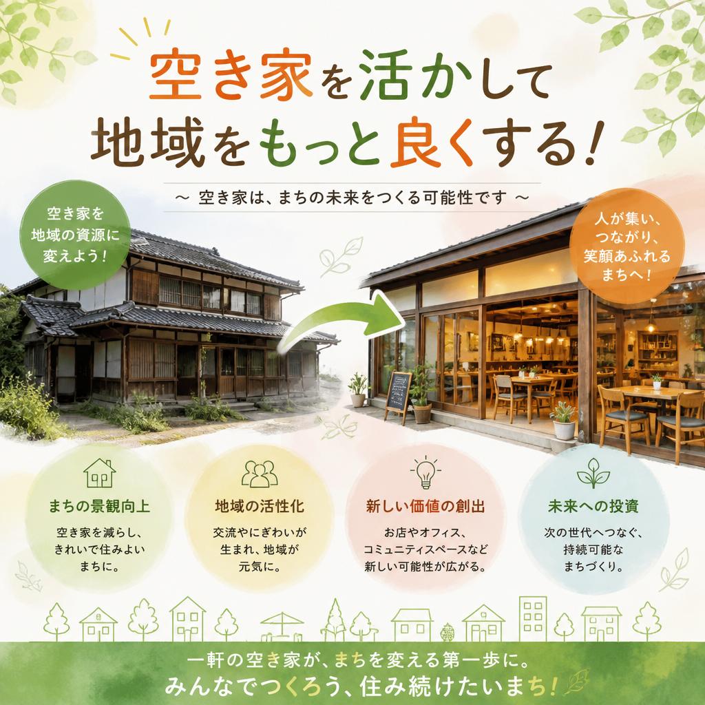 空き家を活かして地域をもっと良くする！