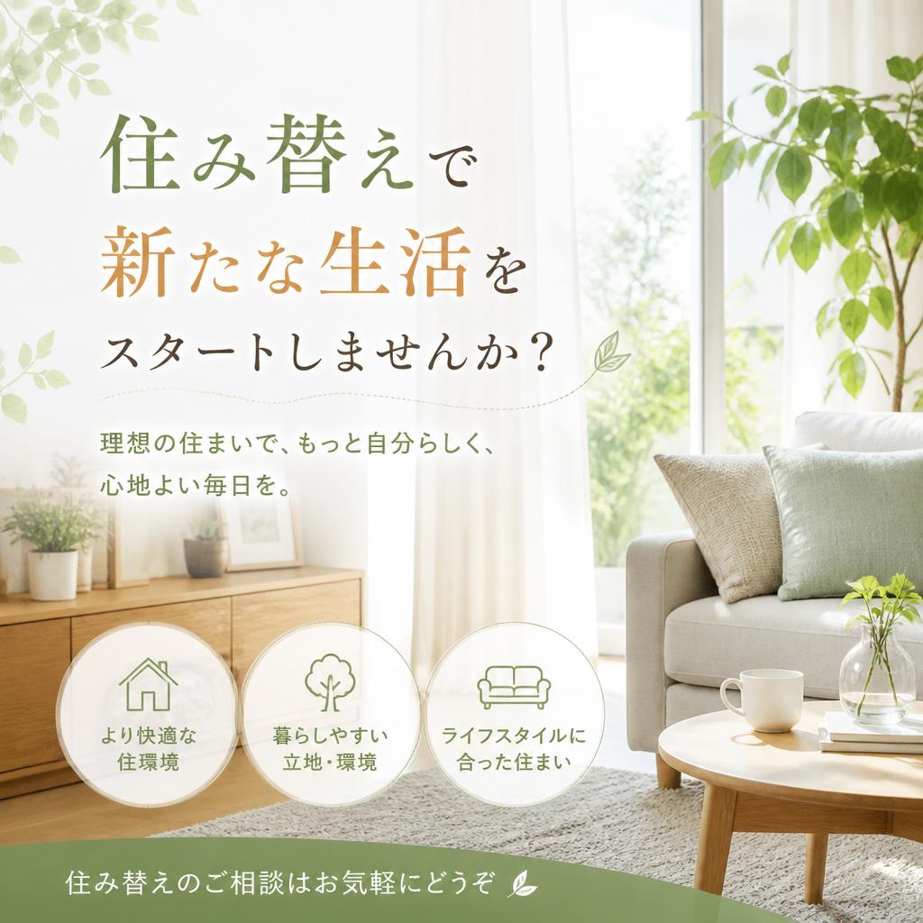 住み替えで新たな生活をスタートしませんか？