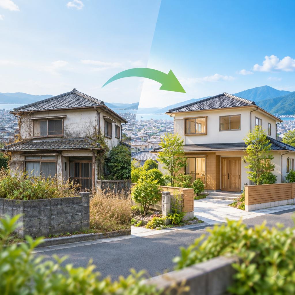 空き家を「困りごと」から「次の価値」へ。査定から活用・売却まで、地域に根差した新しいサポートをご提案します。